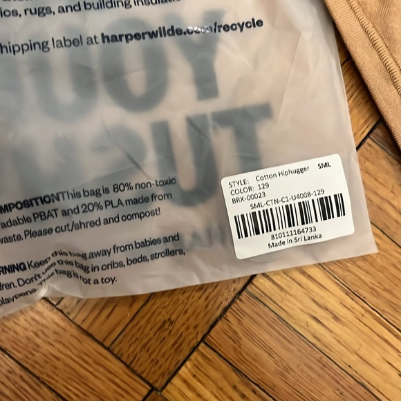 HARPER WILDE Cloud Cotton Hiphugger Underwear Dune Nude Small - Picture 4 of 6